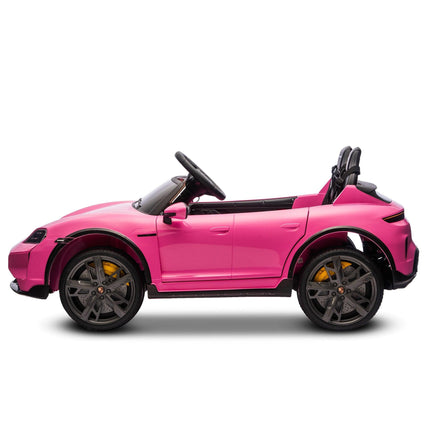 Kahuna Porsche Taycan Turbo S Kids Electric Ride On Car w/Remote Control 90W Four Wheel Suspension 2 Seater w/Seat Belt.