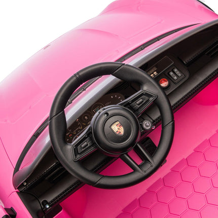 Kahuna Porsche Taycan Turbo S Kids Electric Ride On Car w/Remote Control 90W Four Wheel Suspension 2 Seater w/Seat Belt.