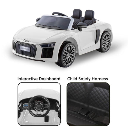 Kahuna Kahuna R8 Spyder Audi Licensed Kids Electric Ride On Car Remote Control - White.
