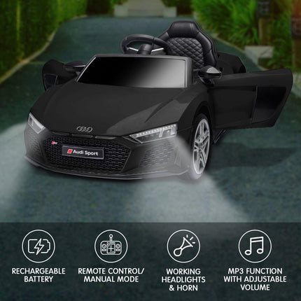 Kahuna Audi Sport Licensed Kids Electric Ride On Car Remote Control - Black.