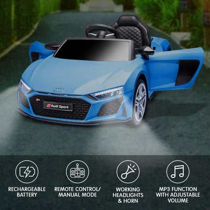 Kahuna Audi Sport Licensed Kids Electric Ride On Car Remote Control - Blue.