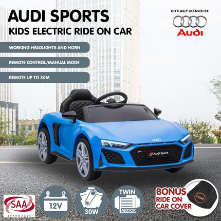 Kahuna Audi Sport Licensed Kids Electric Ride On Car Remote Control - Blue.
