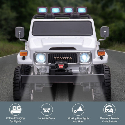 Kahuna Licensed Toyota FJ-40 Kids Ride On Electric Toy Car 80W - White.