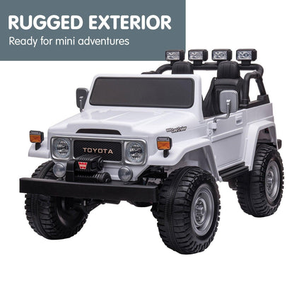 Kahuna Licensed Toyota FJ-40 Kids Ride On Electric Toy Car 80W - White.