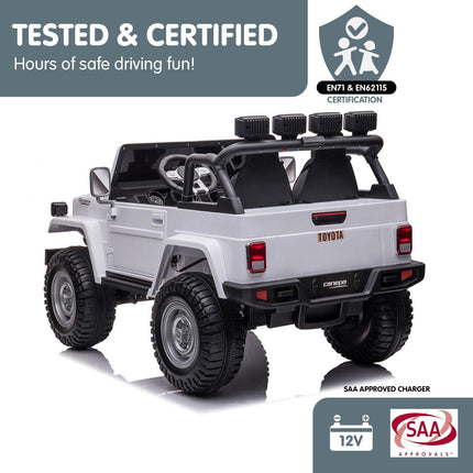 Kahuna Licensed Toyota FJ-40 Kids Ride On Electric Toy Car 80W - White.