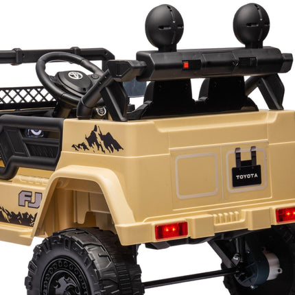 Kahuna Authorised Toyota Fj Cruiser Kids Electric Ride On Car - Khaki.