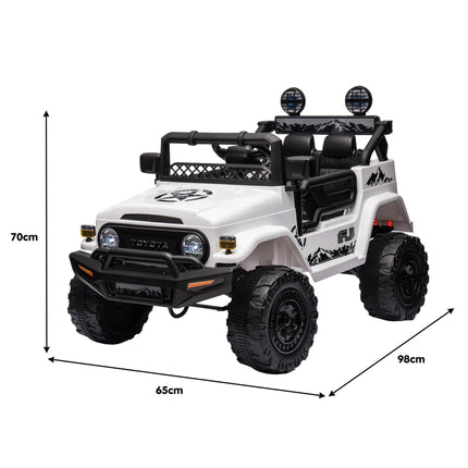 Kahuna Authorized Toyota Electric Kids Ride-on Car Fj Cruiser - White.