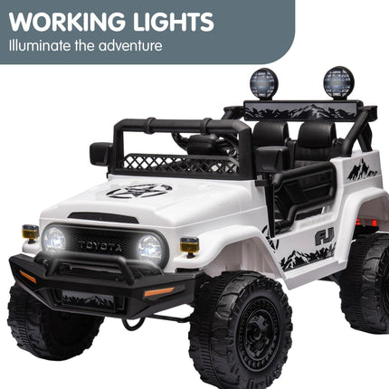 Kahuna Authorized Toyota Electric Kids Ride-on Car Fj Cruiser - White.