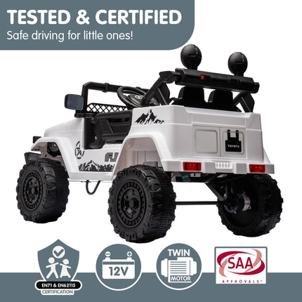 Kahuna Authorized Toyota Electric Kids Ride-on Car Fj Cruiser - White.