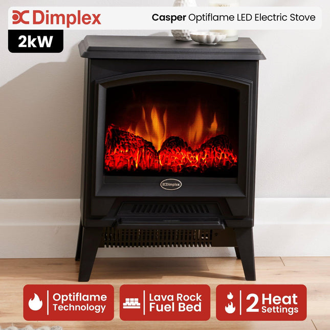 Dimplex 2kW Casper Optiflame Portable Electric Stove.