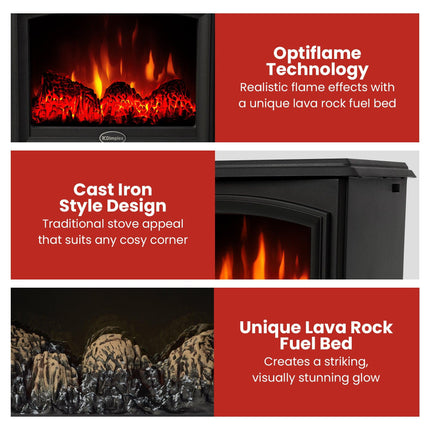 Dimplex 2kW Casper Optiflame Portable Electric Stove.