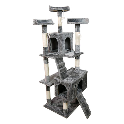 Furtastic 170cm Cat Tree Scratching Post - Silver Grey.