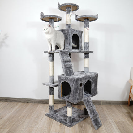 Furtastic 170cm Cat Tree Scratching Post - Silver Grey.