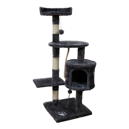 Furtastic 110cm Cat Tree Scratching Post - Dark Grey.