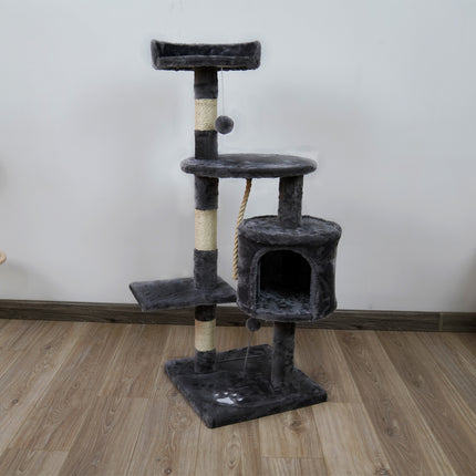 Furtastic 110cm Cat Tree Scratching Post - Dark Grey.