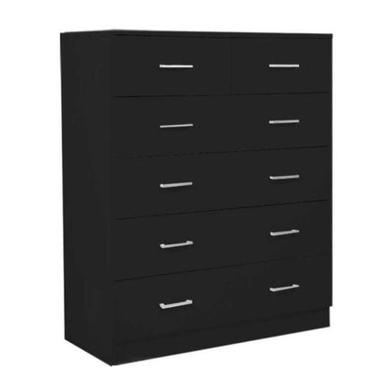 Sarantino Tallboy Dresser 6 Chest Of Drawers Table Cabinet Bedroom Storage Black.