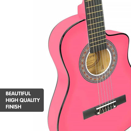 Karrera Childrens Acoustic Guitar Kids - Pink.