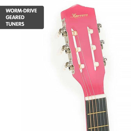 Karrera Childrens Acoustic Guitar Kids - Pink.