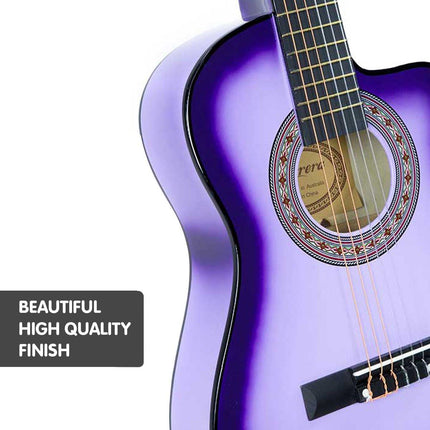 Karrera Childrens Acoustic Guitar Kids - Purple.