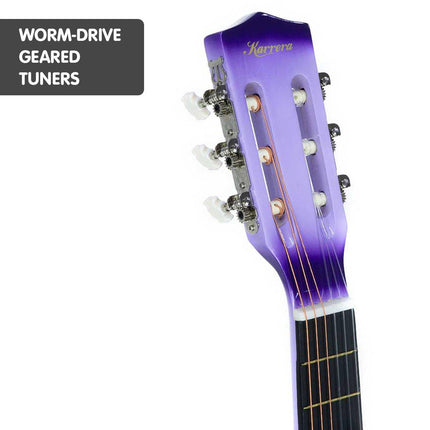 Karrera Childrens Acoustic Guitar Kids - Purple.