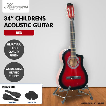 Karrera Childrens Acoustic Guitar Kids - Red.