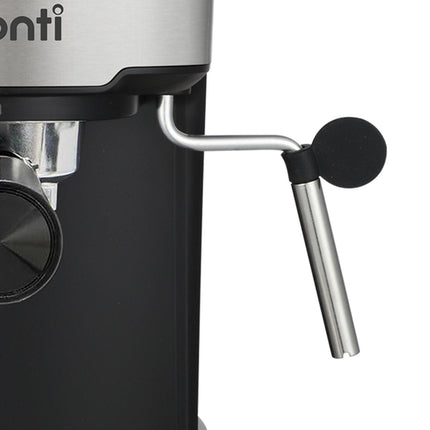 Pronti CM-850D Coffee Machine 20 Bar Espresso Maker with Milk Frother and 1.25L Tank.