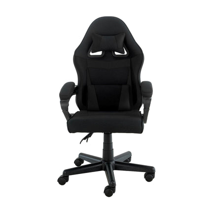 Sarantino Antre Kids Study Gaming Chair Black Adjustable Computer Desk Seat Racing Inspired-look With Adjustable Height, Ergonomic Back Support, Padded Armrests.