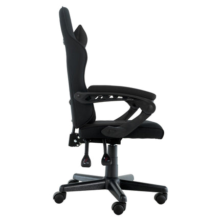 Sarantino Antre Kids Study Gaming Chair Black Adjustable Computer Desk Seat Racing Inspired-look With Adjustable Height, Ergonomic Back Support, Padded Armrests.