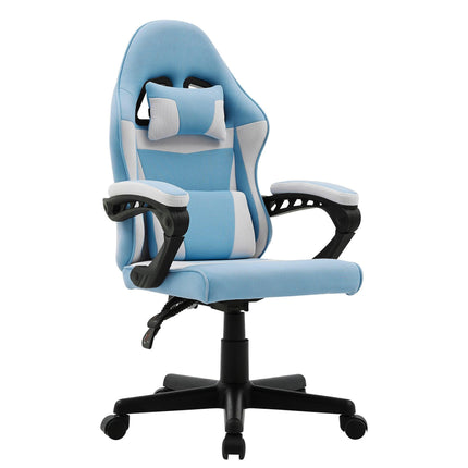 Sarantino Antre Kids Study Gaming Chair in Black and White Office Adjustable Height Chair.