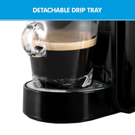 Pronti HomeMaid 3-in-1 Coffee Machine Multi-Capsule Pods and Ground Coffee Nespresso & Caffitaly Compatible CM-511HM.