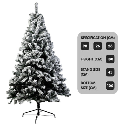 Christabelle Snow-Tipped Artificial Christmas Tree 1.8m - 850 Tips.