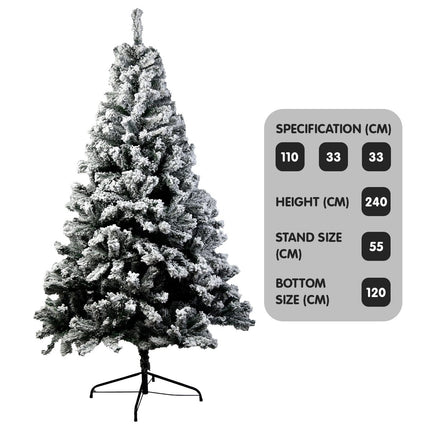 Christabelle Snow-Tipped Artificial Christmas Tree 2.4m 1500 Tips.