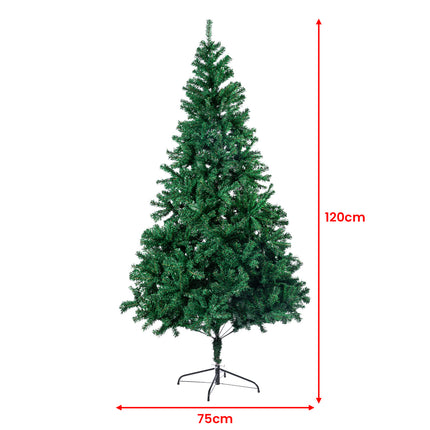 Christabelle Christmas Tree Decor 1.2m Xmas Decorations - 300 Tips Green.
