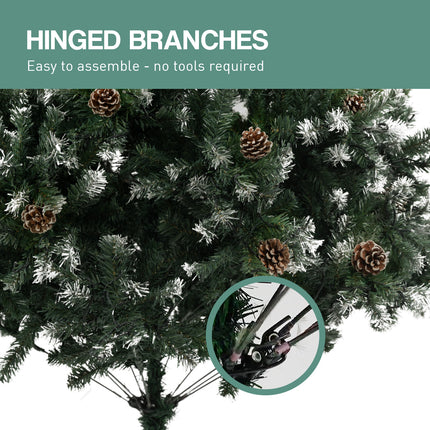 Christabelle 1.5m Pre Lit LED Christmas Tree Decor with Pine Cones Xmas Decorations.