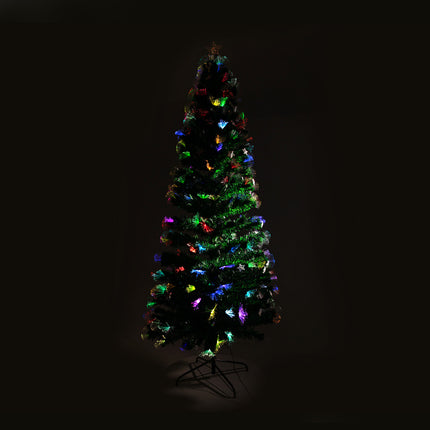 Christabelle 1.5m Enchanted Pre Lit Fibre Optic Christmas Tree Stars Xmas Decor.