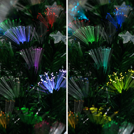 Christabelle 1.5m Enchanted Pre Lit Fibre Optic Christmas Tree Stars Xmas Decor.