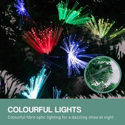 Christabelle 1.5m Enchanted Pre Lit Fibre Optic Christmas Tree Stars Xmas Decor.