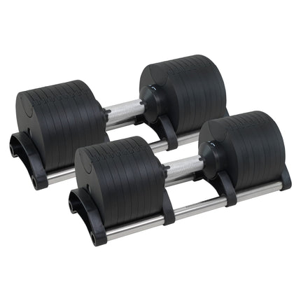 Powertrain Eon 90kg Adjustable Dumbbells Home Gym 9 Strength Training Safety Lock System Building & Fitness Workouts.
