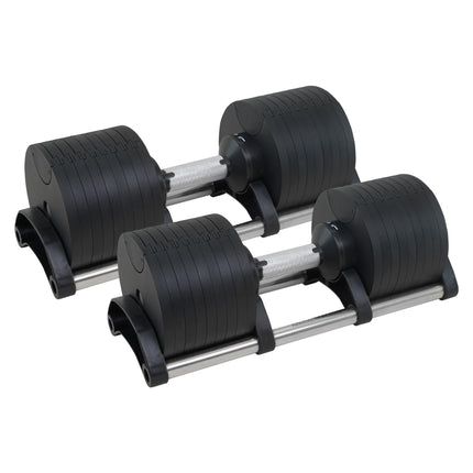 Powertrain Eon 90kg Adjustable Dumbbells Home Gym 9 Strength Training Safety Lock System Building & Fitness Workouts.