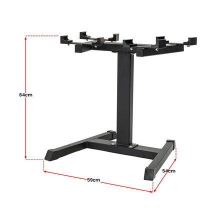 Powertrain Eon Dial-Up 90KG Adjustable Dumbbells Pair with Stand  - Green.
