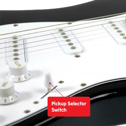 Karrera 39in Electric Guitar - Black.