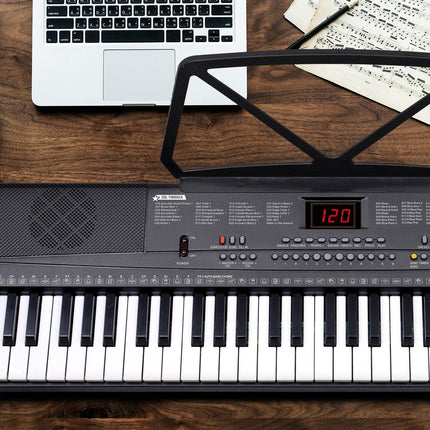 Karrera 61-Key Electronic Piano Keyboard 75cm with Stand - Black.
