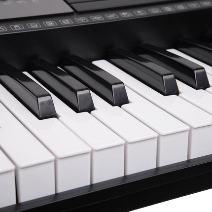 Karrera 61 Keys Electronic Keyboard Piano with Stand - Black.