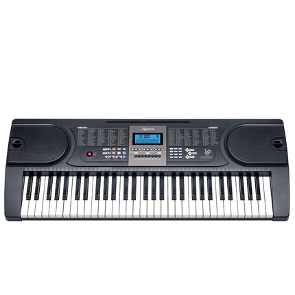 Karrera 61 Keys Electronic Keyboard Piano with Stand - Black.