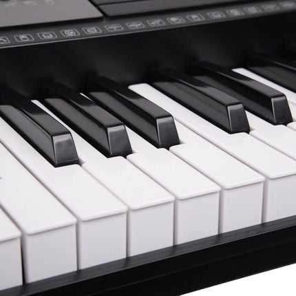 Karrera 61 Keys Electronic LED Keyboard Piano with Stand - Black.
