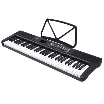 Karrera 61-Key Electronic Piano Keyboard with LED and Folding Stand in Black CHJ-SD1.