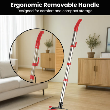 Klika Hauskeeper 5 in 1 Electric 240V Floor Polisher w/ 6M Power Cable Timber Hard Waxer Buffer Cleaner Red.
