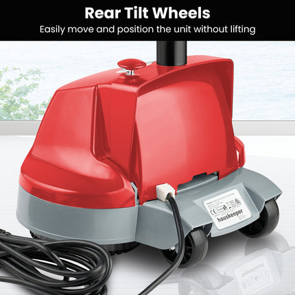 Klika Hauskeeper 5 in 1 Electric 240V Floor Polisher w/ 6M Power Cable Timber Hard Waxer Buffer Cleaner Red.