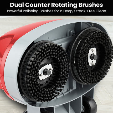 Klika Hauskeeper 5 in 1 Electric 240V Floor Polisher w/ 6M Power Cable Timber Hard Waxer Buffer Cleaner Red.
