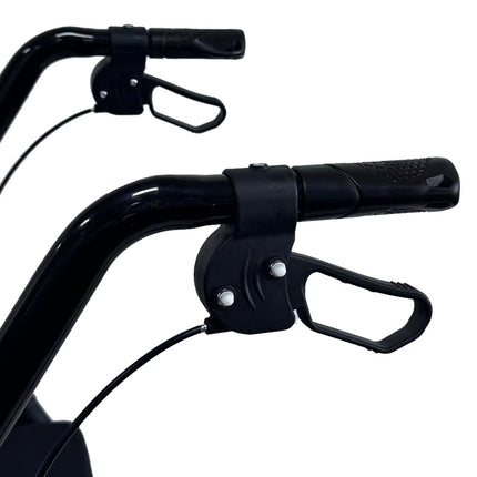Orthonica Foldable Mobility Steel Rollator 136kg Max Capacity Black.